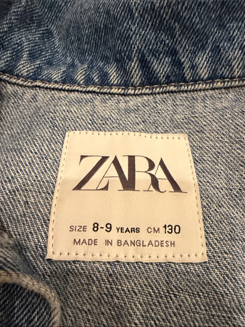 ZARA Light Blue Kids Denim Jacket